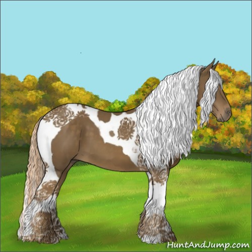 Horse Color:Chocolate Palomino Tobiano 