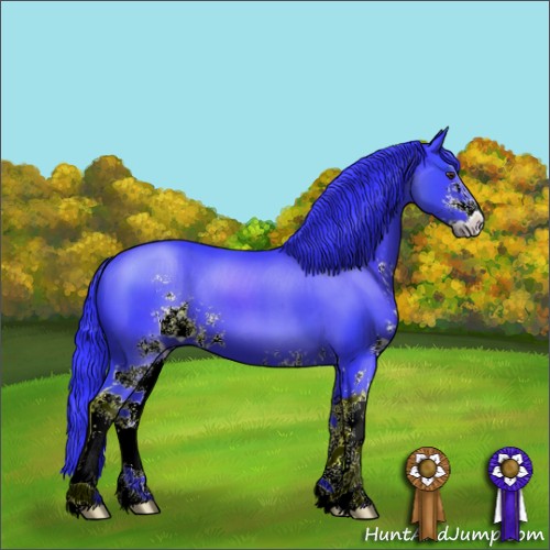 Horse Color:Watercolor Black Chinchilla Sabino 