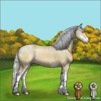 Horse Color:Watercolor Silver Brown Chinchilla Sabino 