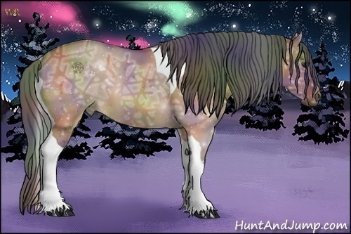 Horse Color:Nacre Bay Ice Dun Tobiano 