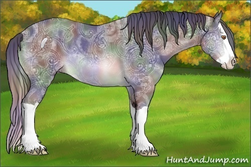 Horse Color:Nacre Brown Chinchilla Ice Splash Rabicano 