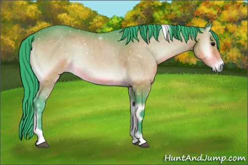 Horse Color:Watercolor Brown Onyx Tobiano