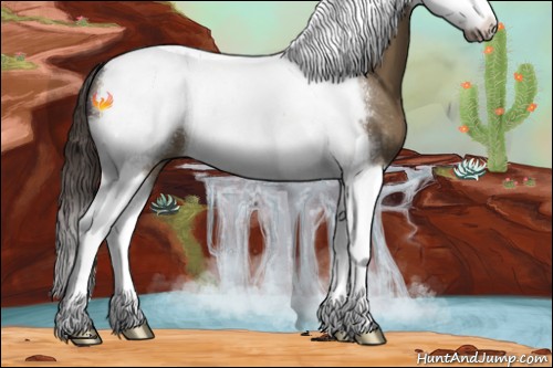 Horse Color:Liver Red Dun Tobiano Frame 