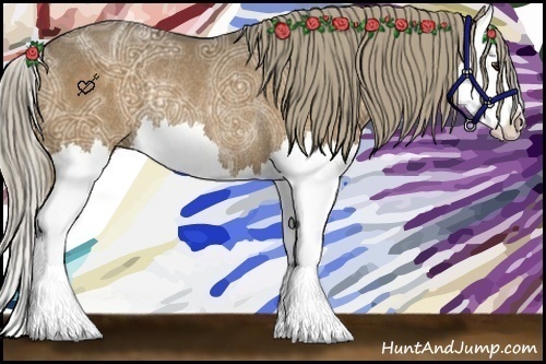 Horse Color:Chocolate Palomino Ice Splash Rabicano 