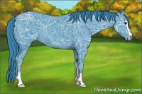 Horse Color:Watercolor Black Ice Sabino