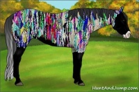 Horse Color:Brown Ice Roan Dun Splash Rabicano 