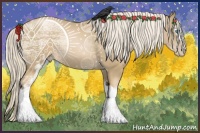 Horse Color:White Spotted Chocolate Palomino Pearl 