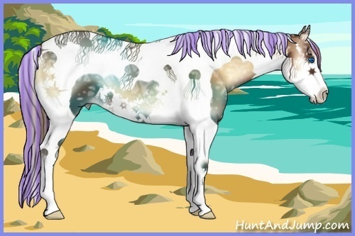Horse Color:Painted Red Onyx Ice Splash Tobiano