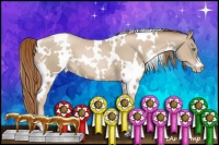 Horse Color:White Spotted Smoky Black Pearl 
