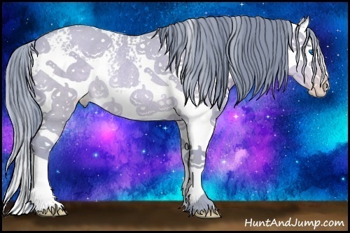 Horse Color:Watercolor White Spotted Sable Champagne Splash Rabicano