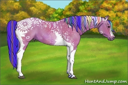 Horse Color:Painted Watercolor Bay Tobiano 