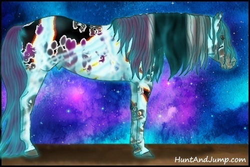 Horse Color:Thunderstruck Liver Chestnut Tobiano Appaloosa 