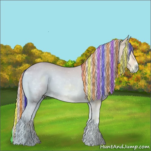 Horse Color:Painted Watercolor Palomino Ice Onyx 