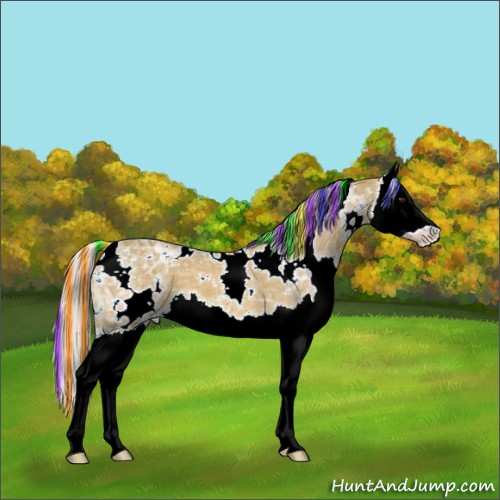 Horse Color:Painted White Spotted Palomino Ice Splash 