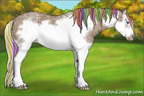 Horse Color:Painted Chocolate Palomino Ice Splash Frame 