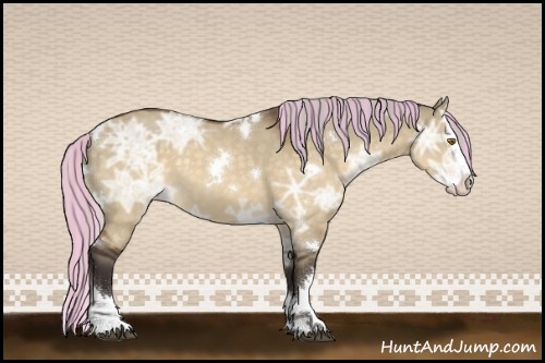 Horse Color:Painted White Spotted Silver Buckskin Ice Dun Splash 