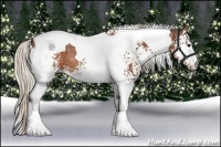 Horse Color:White Spotted Silver Brown Tobiano Rabicano