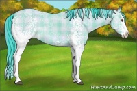 Horse Color:Watercolor Plaid  White Spotted Grullo Chinchilla Ice Splash 