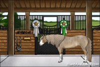 Horse Color:Chocolate Palomino Roan Splash 