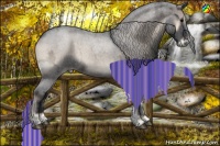 Horse Color:Painted Blue Onyx Ice Roan 