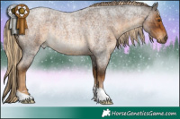 Horse Color:Liver Red Roan and Chocolate Palomino Roan