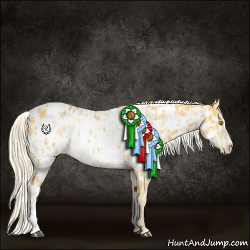 Horse Color:Palomino Near Leopard and Palomino Frame Near Leopard