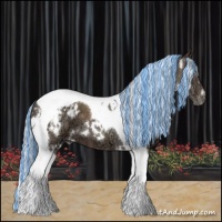 Horse Color:Painted White Spotted Silver Black Ice Tobiano Blanket
