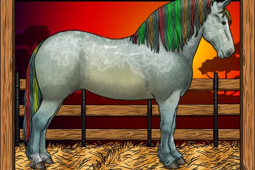 Horse Color:Painted Watercolor Brown Ice Sabino