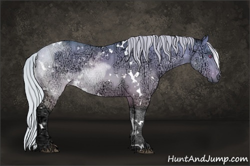 Horse Color:White Spotted Silver Brown Chinchilla Ice Dun 