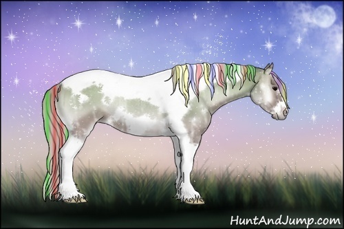 Horse Color:Painted White Spotted Silver Brown Ice Onyx Tobiano Frame Rabicano