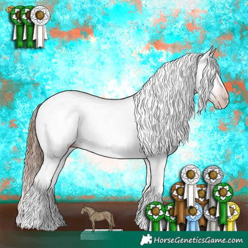 Horse Color:Gray Sable Cream Champagne Pearl Sabino Splash Appaloosa  and Gray Gold Champagne Sabino Splash Appaloosa 