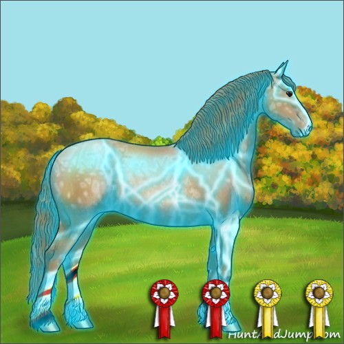 Horse Color:Thunderstruck Black Ice Pearl Rabicano 
