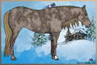 Horse Color:Watercolor Red Dun Ice Sabino 