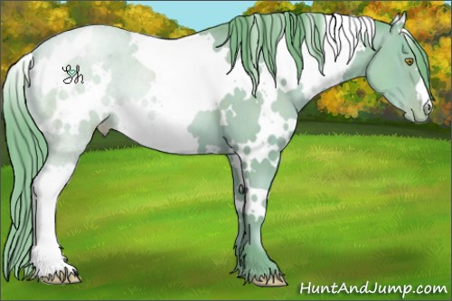 Horse Color:Watercolor White Spotted Bay Pearl 