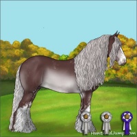 Horse Color:Chocolate Silver Brown Chinchilla Sabino 