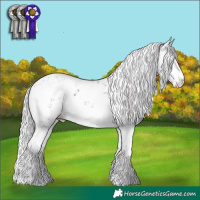 Horse Color:Chocolate Silver Brown Chinchilla Sabino 