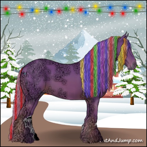 Horse Color:Painted Watercolor Chestnut Ice Rabicano 