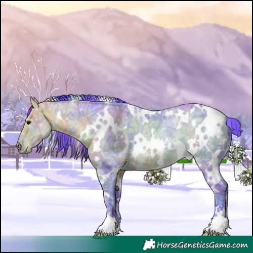 Horse Color:Nacre Watercolor White Spotted Buckskin Ice Sabino 