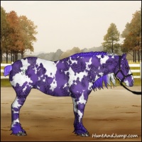 Horse Color:Watercolor White Spotted Bay Ice