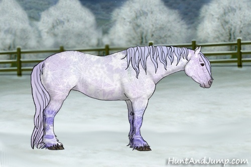 Horse Color:Watercolor White Spotted Silver Brown Ice Dun