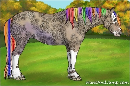 Horse Color:Painted Gold Champagne Ice Roan Dun Splash