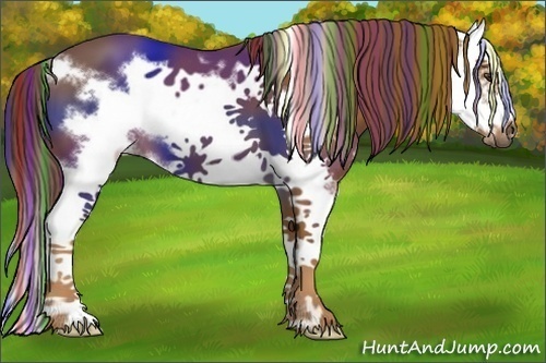 Horse Color:Painted Chestnut Splash Frame