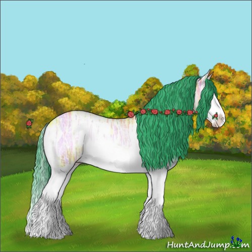 Horse Color:Watercolor Bay Ice Onyx Splash Rabicano