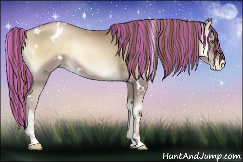 Horse Color:Painted White Spotted Smoky Blue Onyx Pearl