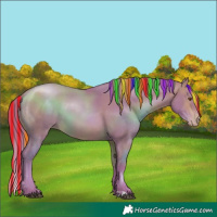 Horse Color:Painted Watercolor Brown Pearl