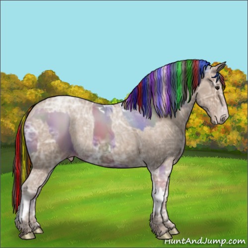 Horse Color:Painted Nacre Classic Champagne Ice Tobiano  and Classic Champagne Ice Roan 