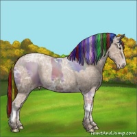 Horse Color:Painted Nacre Classic Champagne Ice Tobiano and Classic Champagne Ice Roan