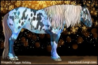 Horse Color:Nacre Midnight Amber Champagne Near Leopard  and Nacre Thunderstruck White Spotted Midnight Amber Cream Champagne Pearl Blanket 