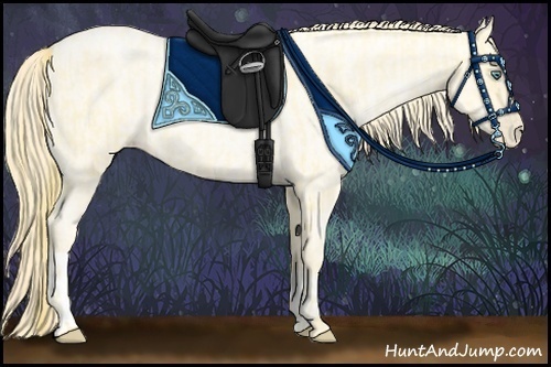 Horse Color:Smoky Blue Roan Pearl  and Classic Cream Champagne Roan Pearl 