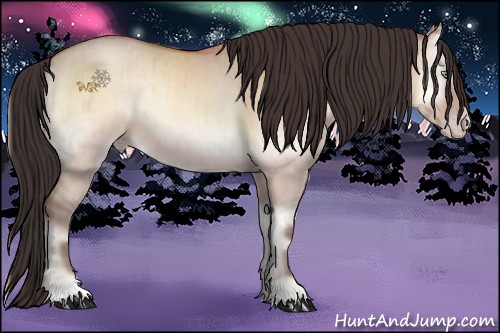 Horse Color:Sable Champagne Roan Onyx Brindle